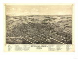 Bowling Green, Ohio - Panoramic Map Posters