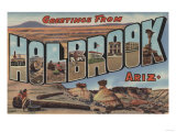Holbrook, Arizona - Large Letter Scenes Prints