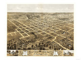 Columbia, Missouri - Panoramic Map Photo
