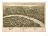 Fairmont, West Virginia - Panoramic Map Posters