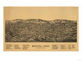 Bristol, Connecticut - Panoramic Map Prints