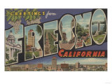Fresno, California - Large Letter Scenes Prints
