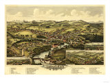 Henniker, New Hampshire - Panoramic Map Prints