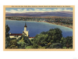 Palo Verde Hills, California - View of Redondo & Hermosa Beaches Prints
