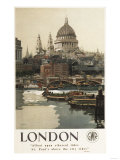 London, England - Great Western Railway St. Paul's Travel Poster Poster