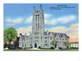 New Haven, CT - Yale U View of Sheffield, Strathcona Halls and Sterling Tower Posters