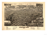 Colorado - Panoramic Map of Leadville No. 2 Posters