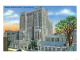 New Haven, Connecticut - Yale U Sterling Memorial Library Exterior View No. 2 Print