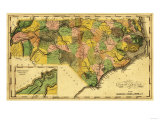 North Carolina - Panoramic Map Prints