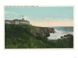 Ogunquit, Maine - View of Bald Head Cliff and Exterior of Cliff House Print