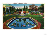 Rochester, New York - Eastman House Gardens Lily Pond Print