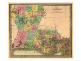 Louisiana - Panoramic Map Affiche