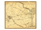 First Battle of Bull Run - Civil War Panoramic Map Print First Battle of Bull Run - Civil War Panoramic Map Print