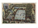 New York, NY - Rockefeller Lower Plaza Skating Arena Prints
