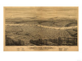 Oregon - Map of Portland Poster