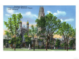 New Haven, CT - View of Harkness Memorial Tower, Dwight Chapel, Yale U Posters