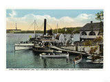 Lake Winnipesaukee, Maine - Mt. Washington, Gov. Endicott Steamers Docked Poster