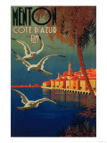 Menton, France - French Riviera Travel Poster No. 1 Prints