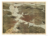 Norfolk, Virginia - Panoramic Map Posters