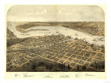 Port Huron, Michigan - Panoramic Map Posters