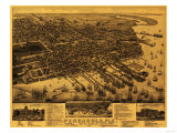 Pensacola, Florida - Panoramic Map Posters
