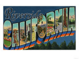 Riverside, California - Large Letter Scenes Poster