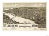 Laredo, Texas - Panoramic Map Posters