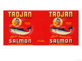 Trojan Brand Salmon Label - Seattle, WA Prints