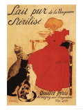 Paris, France - Vingeanne Milk Girl with Cats Advertisement Poster Poster