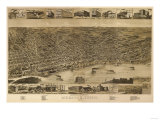 Memphis, Tennessee - Panoramic Map Print
