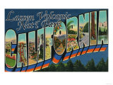 Lassen Volcanic National Park, CA - Large Letter Scenes Poster