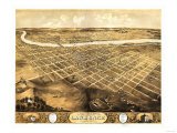 Lawrence, Kansas - Panoramic Map Póster Lawrence, Kansas - Panoramic Map Póster