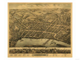 Middletown, Connecticut - Panoramic Map Poster
