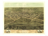 Marion, Iowa - Panoramic Map Print