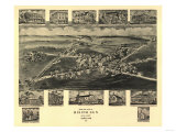 Rising Sun, Maryland - Panoramic Map Print