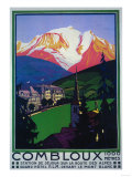 Mont Blanc, France - Skiing at Combloux Promotional Poster Prints