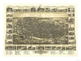 Richmond, Indiana - Panoramic Map Prints