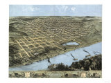 Omaha, Nebraska - Panoramic Map Láminas