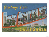 Los Angeles, California - Large Letter Scenes Prints