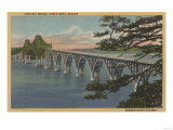 North Bend, Oregon - Coos Bay Bridge View Poster