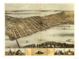 Madison, Wisconsin - Panoramic Map Prints