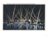 Portland, OR - Battleship Illumination, Willamette River Prints