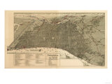 Philadelphia, Pennsylvania - Panoramic Map Prints