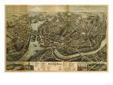 Norwalk, Connecticut - Panoramic Map Prints