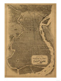 Philadelphia, Pennsylvania - Panoramic Map Prints