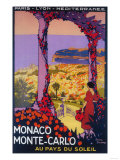 Monte Carlo, Monaco - Travel Promotional Poster Prints Monte Carlo, Monaco - Travel Promotional Poster Prints