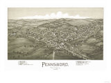 Pennsboro, West Virginia - Panoramic Map Posters