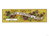 Aux Violettes De Nice Soap Label - Paris, France Lámina