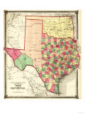 Texas and Indian Territory - Panoramic Map Prints