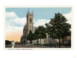 Worcester, Massachusetts - Exterior View of St. Paul's Church Prints Worcester, Massachusetts - Exterior View of St. Paul's Church Prints